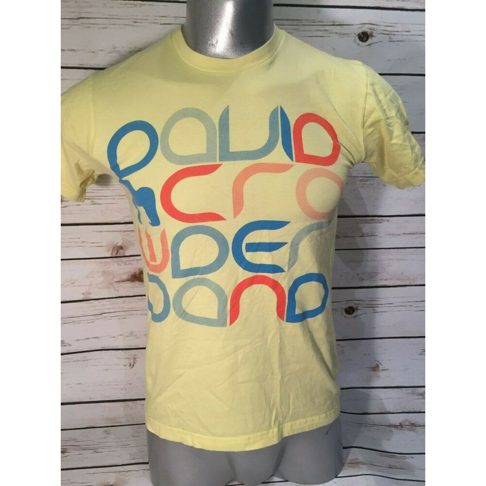 David Crowder Band Shirt Concert Tour Tee Yellow Tee TShirt Music Festival Small